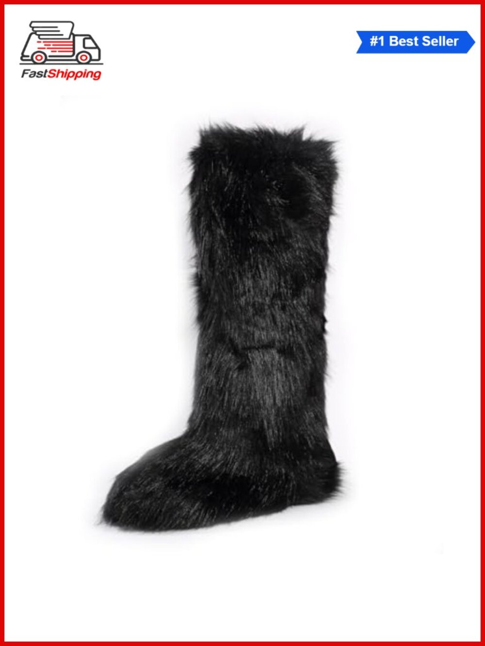✨ Faux Fur Knee-High Boots Women Winter Fuzzy Fluffy Snow Boots